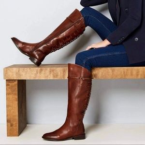 GIANNI BINI Chain Back Tall Leather Boot